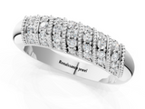 White gold Channel Set Round Diamond Dome Band_29