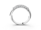 White gold Channel Set Round Diamond Dome Band_32