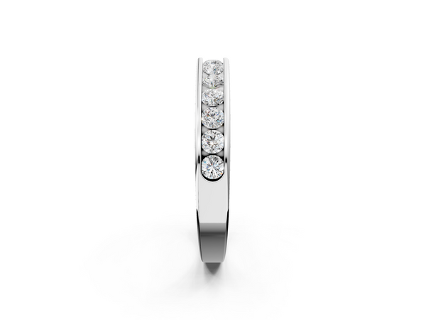 White gold Channel Set Round Diamond Eternity Band