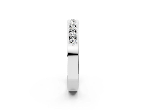 Platinum Channel-Set Round Diamond Eternity Band