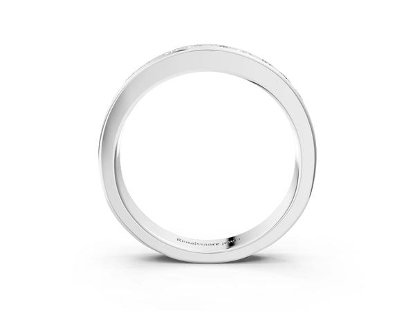 Platinum Channel-Set Round Diamond Eternity Band
