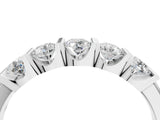 White gold Channel-Set Round Diamond Five-Stone Band_16