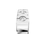 White gold Channel Set Round Diamond Flat Band with Prong Setting_17