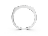 White gold Channel Set Round Diamond Flat Band_15