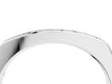White gold Channel Set Round Diamond Flat Band_16