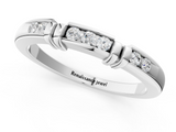 White gold Channel Set Round Diamond Half-Eternity Band with Bar Prong Setting_3