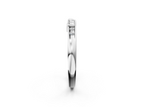 White gold Channel Set Round Diamond Half-Eternity Band with Bar Prong Setting_4
