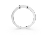 White gold Channel Set Round Diamond Half-Eternity Band with Bar Prong Setting_5