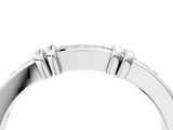 White gold Channel Set Round Diamond Half-Eternity Band with Bar Prong Setting_6