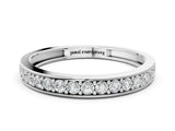 White gold Channel-Set Round Diamond Half Eternity Band_2