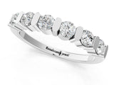 White gold Channel Set Round Diamond Half Eternity Band_3