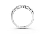 White gold Channel Set Round Diamond Half Eternity Band_5