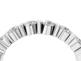 White gold Channel Set Round Diamond Half Eternity Band_6