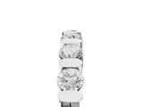 White gold Channel Set Round Diamond Half Eternity Band_7