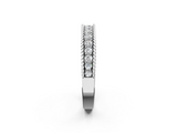 White gold Channel Set Round Diamond Milgrain Edge Band_14
