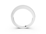 White gold Channel Set Round Diamond Milgrain Edge Band_15