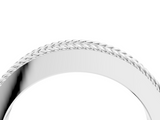 White gold Channel Set Round Diamond Milgrain Edge Band_16