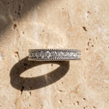 White gold Channel Set Round Diamond Milgrain Edge Band_32
