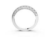 White gold Channel Set Round Diamond Milgrain Edge Eternity Band_15