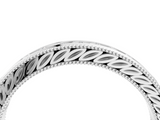 White gold Channel Set Round Diamond Milgrain Edge Wedding Band_16