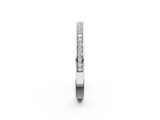 White gold Channel Set Round Diamond Milgrain Engraved Band_14