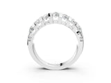White gold Channel-Set Round Diamond Multi-Row Band_15