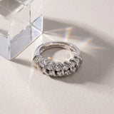 White gold Channel Set Round Diamond Multi-Row Band_21