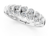 White gold Channel Set Round Diamond Multi-Row Band_3