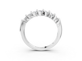 White gold Channel Set Round Diamond Multi-Row Band_5