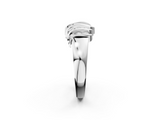 White gold Channel Set Round Diamond Multi-Row White Gold Band_14