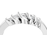 White gold Channel Set Round Diamond Multi-Row White Gold Band_16