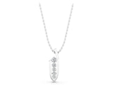 White gold Channel Set Round Diamond Pendant with Bar Prong Setting_7