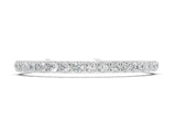 White gold Channel Set Round Diamond Tennis Bracelet with Four-Prong Setting