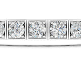 White gold Channel Set Round Diamond Tennis Bracelet with Four-Prong Setting_1