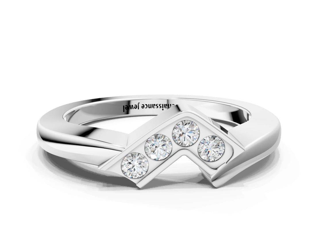 White gold Channel-Set Round Diamond Twist Band_12