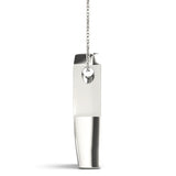 White gold Channel Set Round Diamond V-Prong Pendant 2