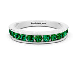 White gold Channel Set Round Emerald Eternity Band_6