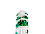 White gold Channel Set Round Emerald Multi-Row Band_11