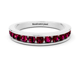 White gold Channel Set Round Garnet Eternity Band_6