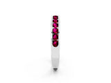 White gold Channel Set Round Garnet Eternity Band_8