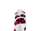 White gold Channel Set Round Garnet Multi-Row Band_11