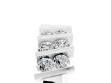 White gold Channel Set Round Moissanite Anniversary Band with Vertical Prongs_11