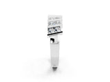 White gold Channel Set Round Moissanite Anniversary Band with Vertical Prongs_8