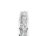White gold Channel Set Round Moissanite Eternity Band_11