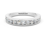 White gold Channel Set Round Moissanite Eternity Band_6
