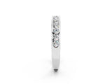 White gold Channel Set Round Moissanite Eternity Band_8