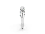 White gold Channel Set Round Moissanite Multi-Row Band_8