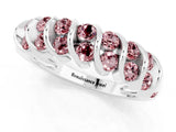 White gold Channel Set Round Morganite Multi-Row Band_7