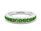 White gold Channel Set Round Peridot Eternity Band_6