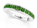 White gold Channel Set Round Peridot Eternity Band_7